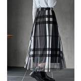 チュールチェックプリントギャザースカート | rps | 詳細画像15 