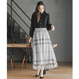 チュールチェックプリントギャザースカート | rps | 詳細画像2 