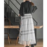 チュールチェックプリントギャザースカート | rps | 詳細画像4 