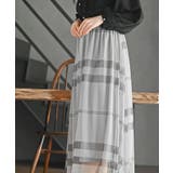 チュールチェックプリントギャザースカート | rps | 詳細画像6 