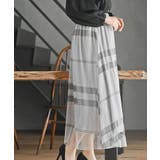 チュールチェックプリントギャザースカート | rps | 詳細画像8 