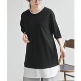ブラック | 接触冷感ＵＳＡコットンフェイクレイヤーＴ | rps