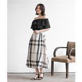 チェック柄ガーゼバルーンスカート | rps | 詳細画像20 