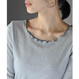 ラメ混リブ配色メローカットソー | rps | 詳細画像14 