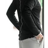 ラメ混リブ配色メローカットソー | rps | 詳細画像23 