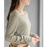 ラメ混リブ配色メローカットソー | rps | 詳細画像29 