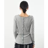 ラメ混リブ配色メローカットソー | rps | 詳細画像32 