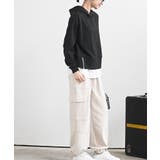 裏毛×布帛レイヤー風パーカー | rps | 詳細画像14 