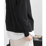 裏毛×布帛レイヤー風パーカー | rps | 詳細画像18 