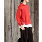 裏毛×布帛レイヤー風パーカー | rps | 詳細画像30 