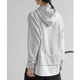 裏毛×布帛レイヤー風パーカー | rps | 詳細画像8 