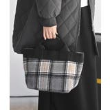 ブラック2 | 起毛チェックミニトートＢＡＧ | rps