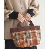 ブラウン | 起毛チェックミニトートＢＡＧ | rps