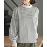 アイボリー2 | ボリュームスリーブリブハイネックロンＴ | rps