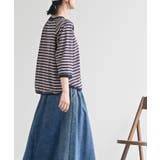 リブ切替7分袖ボーダーT | rps | 詳細画像11