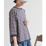 モカ | リブ切替7分袖ボーダーT | rps