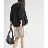 シアー楊柳バンドカラー７分袖ブラウス | rps | 詳細画像11 