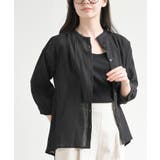 シアー楊柳バンドカラー７分袖ブラウス | rps | 詳細画像13 