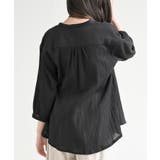 シアー楊柳バンドカラー７分袖ブラウス | rps | 詳細画像15 