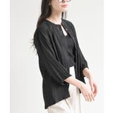 シアー楊柳バンドカラー７分袖ブラウス | rps | 詳細画像16 