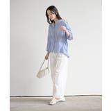 シアー楊柳バンドカラー７分袖ブラウス | rps | 詳細画像17 