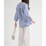 シアー楊柳バンドカラー７分袖ブラウス | rps | 詳細画像19 