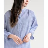 シアー楊柳バンドカラー７分袖ブラウス | rps | 詳細画像21 