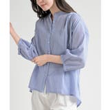 シアー楊柳バンドカラー７分袖ブラウス | rps | 詳細画像22 