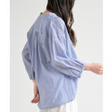 シアー楊柳バンドカラー７分袖ブラウス | rps | 詳細画像24 