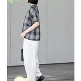 コットンボイルチェックフリル衿ブラウス | rps | 詳細画像21 