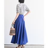 コットンボイルチェックフリル衿ブラウス | rps | 詳細画像4 