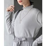 リブニットソー衿シャ－リングカットソー | rps | 詳細画像1 