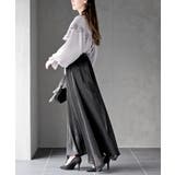 シャイニーサテンフレアーロングスカート | rps | 詳細画像11 