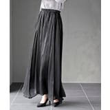 シャイニーサテンフレアーロングスカート | rps | 詳細画像15 