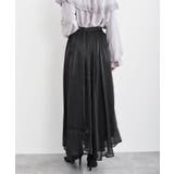 シャイニーサテンフレアーロングスカート | rps | 詳細画像19 