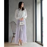 シャイニーサテンフレアーロングスカート | rps | 詳細画像2 