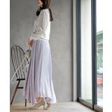 シャイニーサテンフレアーロングスカート | rps | 詳細画像3 