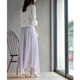 シャイニーサテンフレアーロングスカート | rps | 詳細画像4 