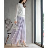 シャイニーサテンフレアーロングスカート | rps | 詳細画像5 