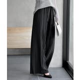 ブラック | プリーツワイドパンツ | rps
