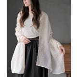 アイボリー | 刺繍大判ストール | rps