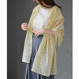 イエロー | 刺繍大判ストール | rps