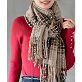 Lベージュ | チェック起毛大判ストール | rps