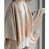 配色大判ストールポンチョ | rps | 詳細画像11