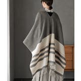 配色大判ストールポンチョ | rps | 詳細画像4