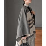 配色大判ストールポンチョ | rps | 詳細画像7