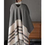 配色大判ストールポンチョ | rps | 詳細画像8