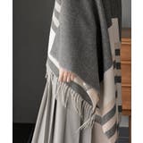 配色大判ストールポンチョ | rps | 詳細画像9