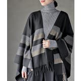 チェック大判ストールポンチョ | rps | 詳細画像6 