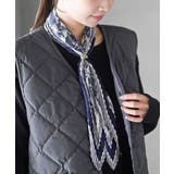 ブルー | リング付きプリーツスカーフ | rps